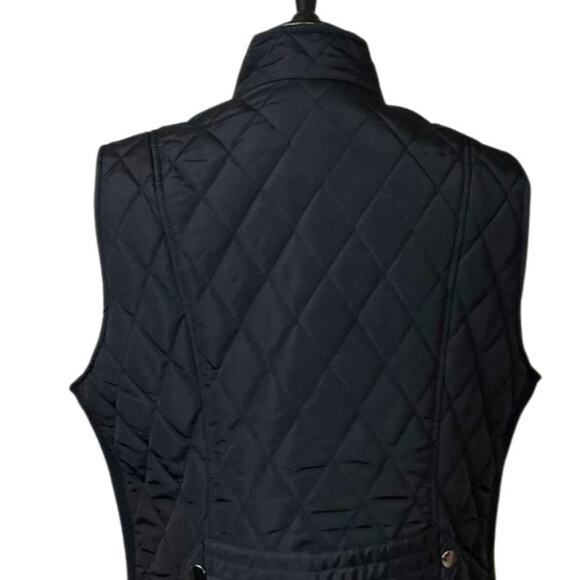 Westport Black Quilted Vest Zip Front Snap Pockets Padded Women's Size Large - Picture 8 of 12